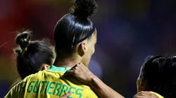 Amanda Gutierres marca o primeiro gol da seleção na Copa América. Foto: Lívia Villas Boas/CBF