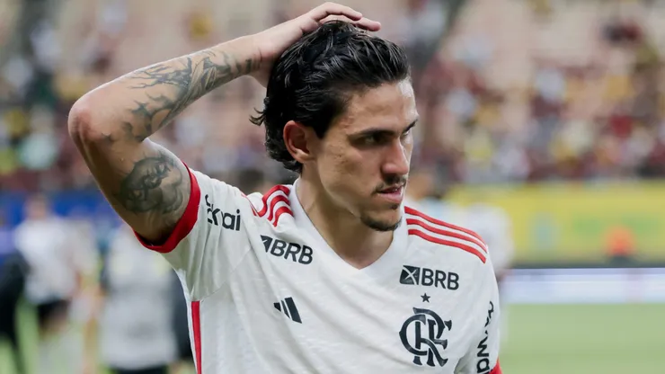 Pedro após partida entre Amazonas e Flamengo, na Arena Amazônia, pela Copa do Brasil 2024.