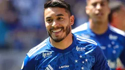 William comemorando gol durante partida entre Cruzeiro e Atlético-GO, no Mineirão, pelo Brasileirão 2024.