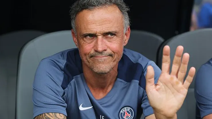 Luis Enrique durante partida entre PSG e Chelsea, pelo Mundial de Clubes. Foto: Alex Grimm