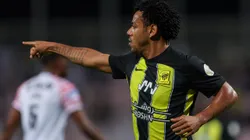 MECCA, SAUDI ARABIA - DECEMBER 23: Romarinho Da Silva of Al Ittihad celebrates after scoring 1st goal during the Saudi Pro League match between Al-Ittihad and Al-Raed at King Abdul Aziz Stadium on December 23, 2023 in Mecca, Saudi Arabia. (Photo by Yasser Bakhsh/Getty Images)