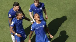 EAST RUTHERFORD, NEW JERSEY - JULY 13: Joao Pedro #20 of Chelsea FC celebrates scoring his team's third goal with Malo Gusto #27, Cole Palmer #10 and Enzo Fernandez #8 of Chelsea FC during the FIFA Club World Cup 2025 Final match between Chelsea FC and Paris Saint-Germain at MetLife Stadium on July 13, 2025 in East Rutherford, New Jersey. (Photo by Michael Reaves/Getty Images)