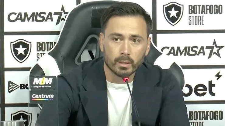 Davide Ancelloti em apresentação no Botafogo - Foto: Reprodução/Botafogo TV