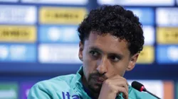 Marquinhos jogador do Brasil durante coletiva de imprensa antes do treino da equipe realizado no CT Joaquim Grava. Foto: Ettore Chiereguini/AGIF