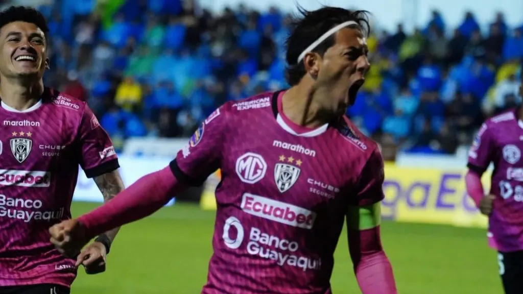 Michael Rayan Hoyos comemorando pelo Del Valle – Foto: Reprodução/Independiente Del Valle