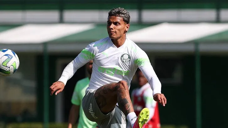 Richard Ríos recebeu propostas para deixar o Palmeiras. Foto: Cesar Greco/Palmeiras
