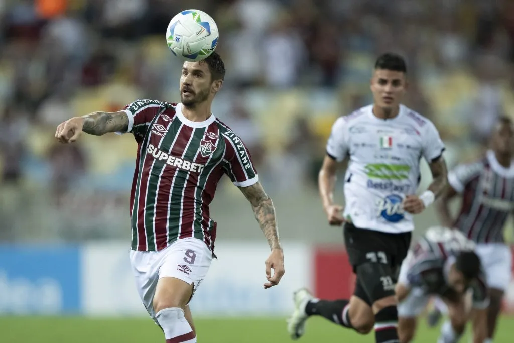 RJ – RIO DE JANEIRO – 29/05/2025 – COPA SUL-AMERICANA 2025, FLUMINENSE X ONCE CALDAS – Everaldo jogador do Fluminense durante partida contra o Once Caldas no estadio Maracana pelo campeonato Copa Sul-americana 2025. Foto: Jorge Rodrigues/AGIF