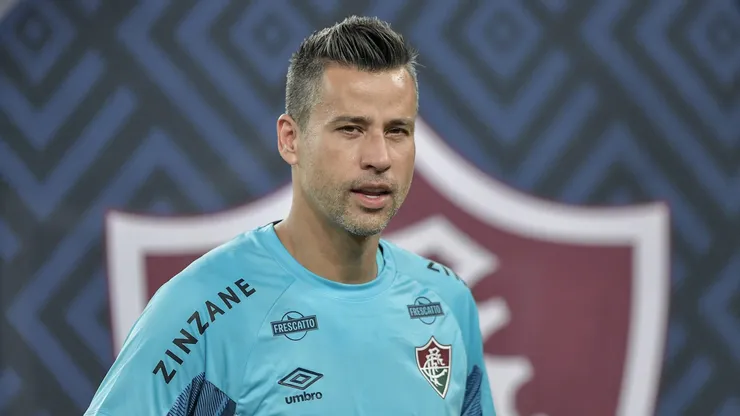 Fabio, goleiro do Fluminense, durante partida contra o Vitória, pelo Brasileirão Betano. Foto: Thiago Ribeiro/AGIF.
