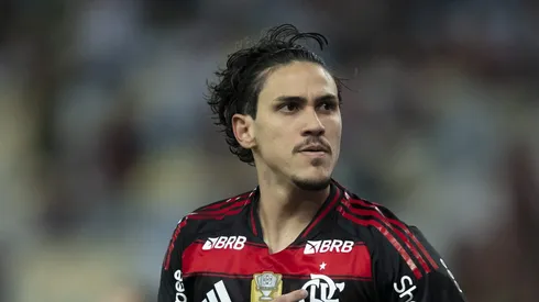 Jogador do Fla durante partida pela Copa do Brasil no Maracanã.