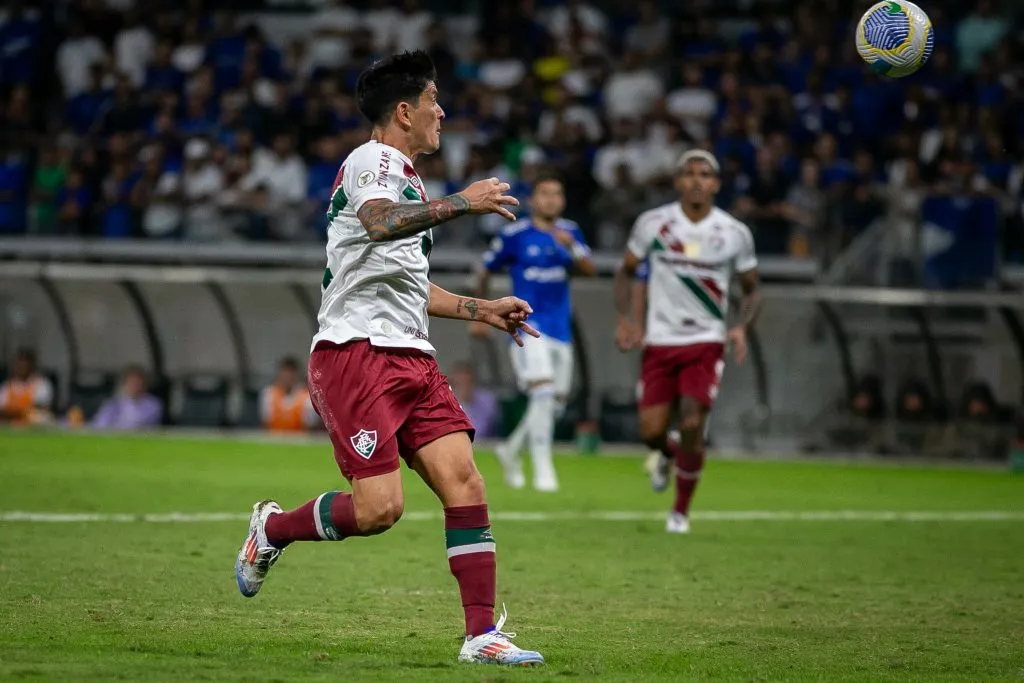 Cano jogador do Fluminense durante partida contra o Cruzeiro – Foto: Fernando Moreno/AGIF