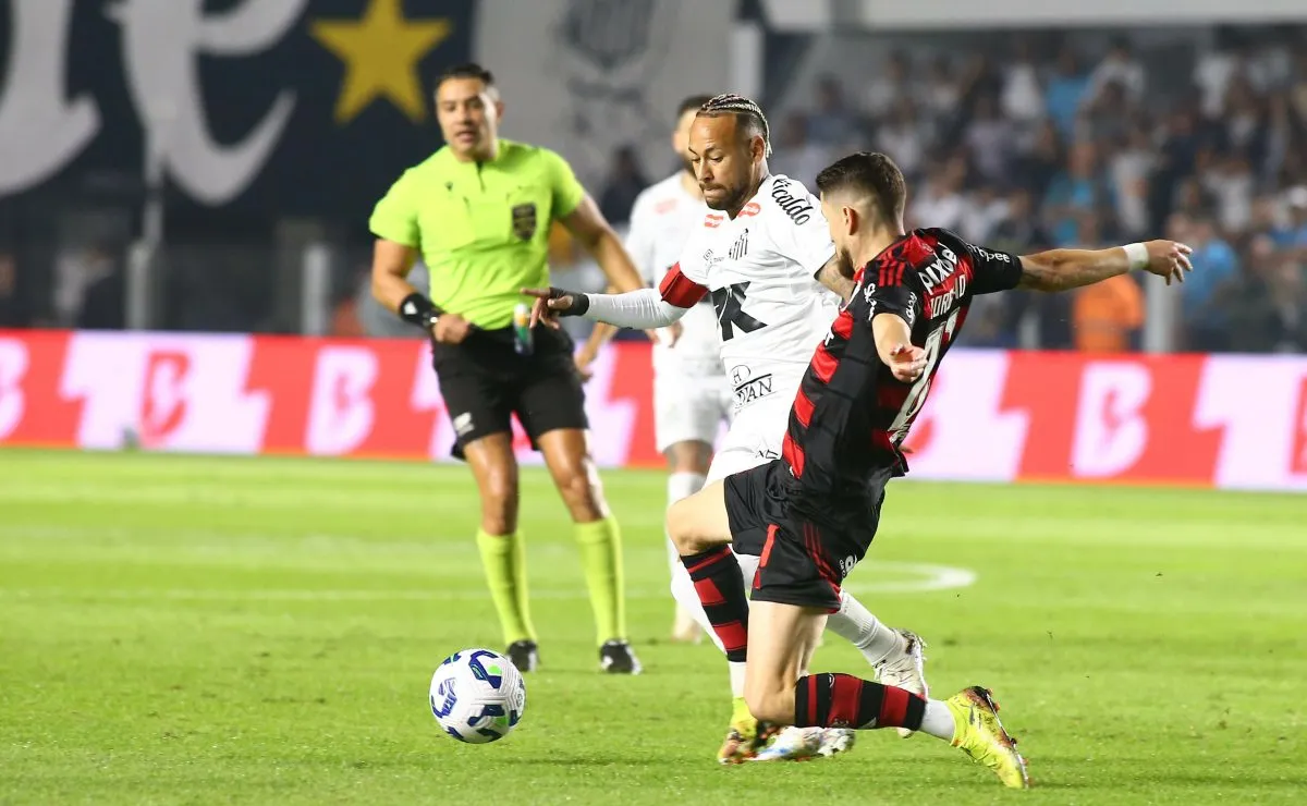 Neymar marca e Santos vence o Flamengo no Brasileirão Betano