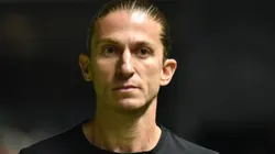 Filipe Luis tecnico do Flamengo durante partida contra o Santos no estadio Vila Belmiro pelo campeonato Brasileiro A 2025. Foto: Jota Erre/AGIF