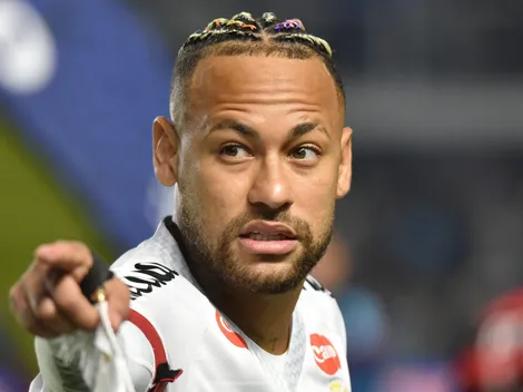 Neymar provoca Filipe Luís após fazer gol em Santos x Flamengo