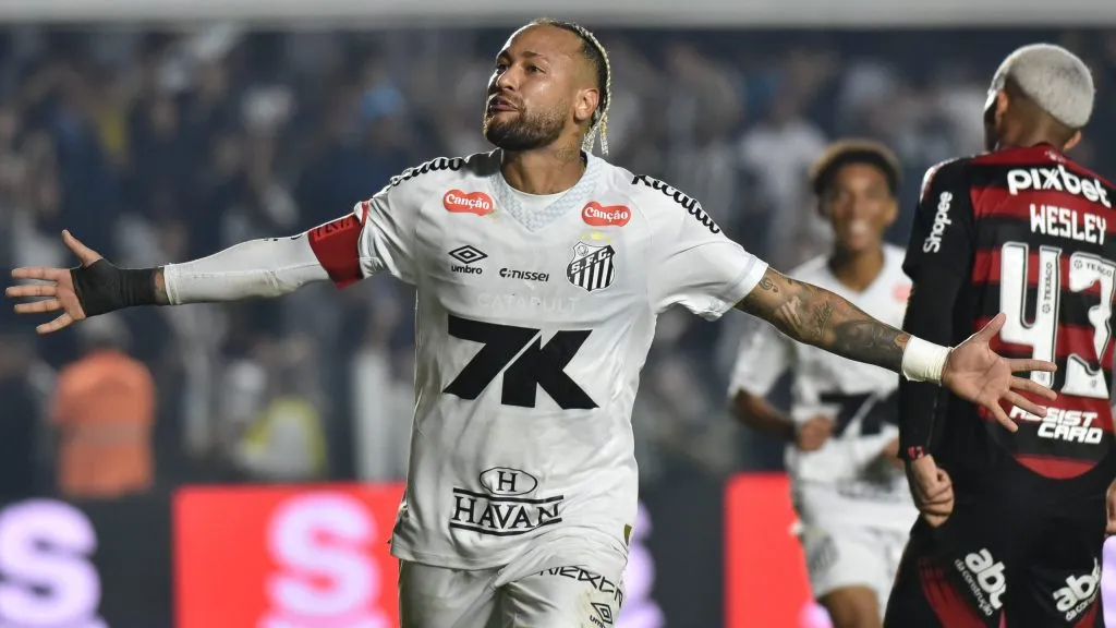 Neymar marcou o gol da vitória diante do Fla. Foto: Jota Erre/AGIF