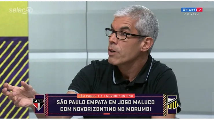 Ricardinho não concordou com Crespo tirar André Silva após seus dois gols pelo SPFC diante do Bragantino - Foto: Reprodução/YouTube
