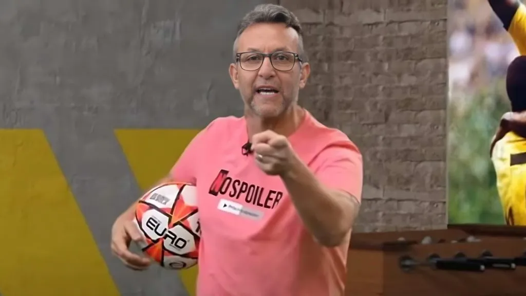 Neto lançou a cobrança e os questionamentos sobre situação de Lucas Moura – Foto: Reprodução – Os Donos da Bola, Band