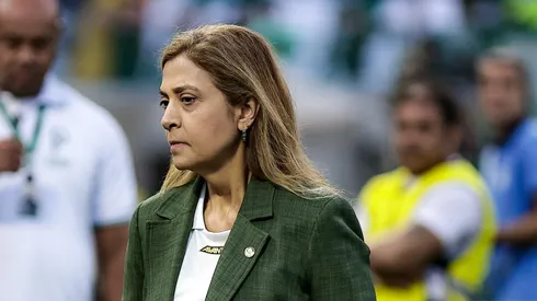 SP - BARUERI - 12/04/2025 - BRASILEIRO A 2025, PALMEIRAS X CORINTHIANS - Leila Pereira presidente do Palmeiras antes da partida contra o Corinthians no estadio Arena Barueri pelo campeonato Brasileiro A 2025.