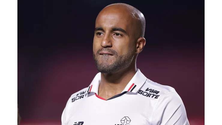 Lucas Moura jogador do Sao Paulo durante partida contra o Juventude no estadio Morumbi pelo campeonato Brasileiro A 2024. Foto: Ettore Chiereguini/AGIF