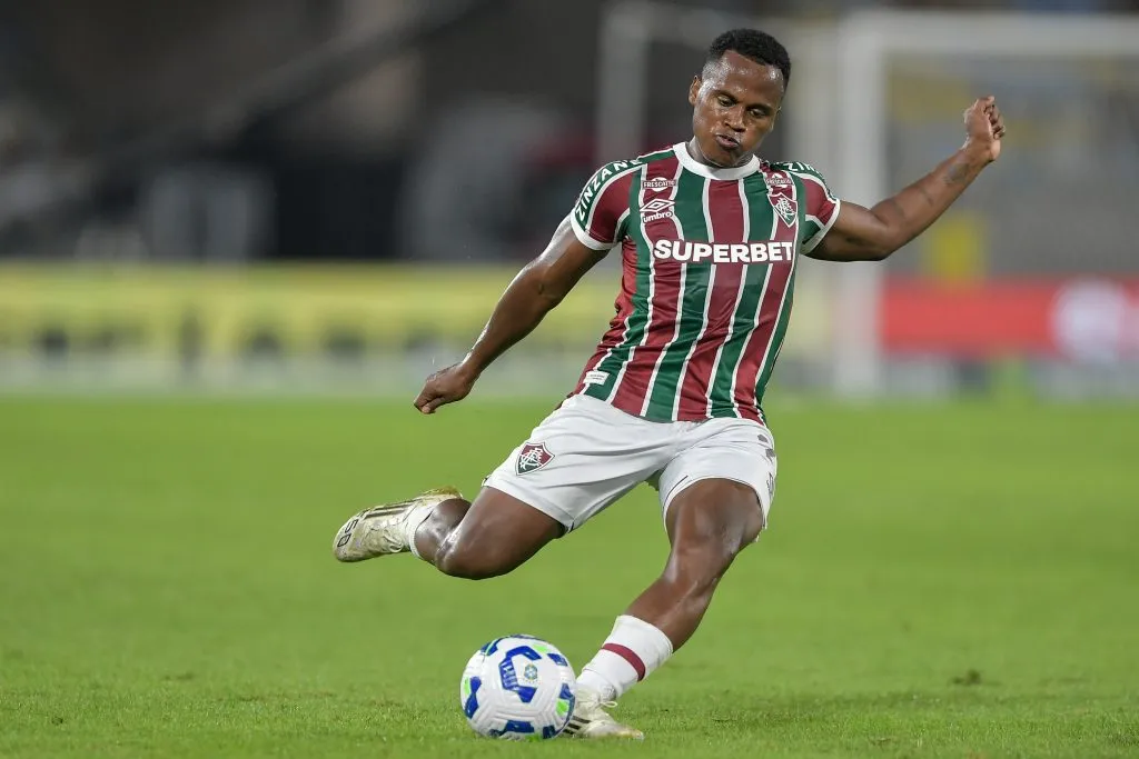 RJ – RIO DE JANEIRO – 17/07/2025 – BRASILEIRO A 2025, FLUMINENSE X CRUZEIRO – Arias jogador do Fluminense durante partida contra o Cruzeiro no estadio Maracana pelo campeonato Brasileiro A 2025. Foto: Thiago Ribeiro/AGIF
