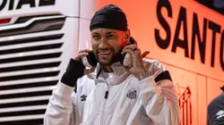 Neymar durante chegada a cidade de Mirassol