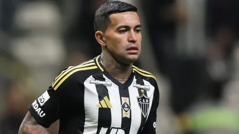 Dudu durante partida entre Atlético-MG e Internacional, na Arena MRV, pelo Brasileirão.