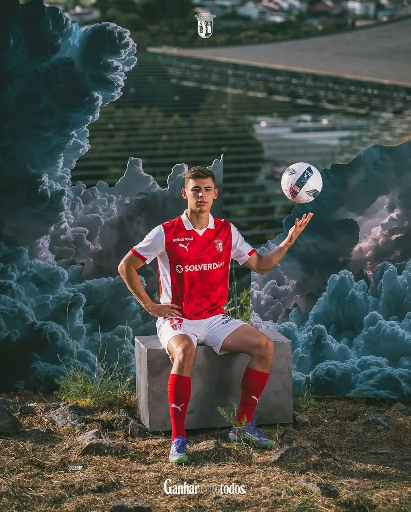 Gabriel Moscardo anunciado pelo Braga. Divulgação Braga