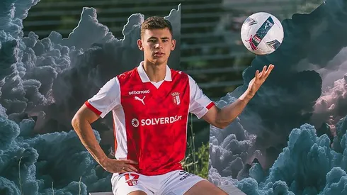 Gabriel Moscardo anunciado pelo Braga. Divulgação Braga