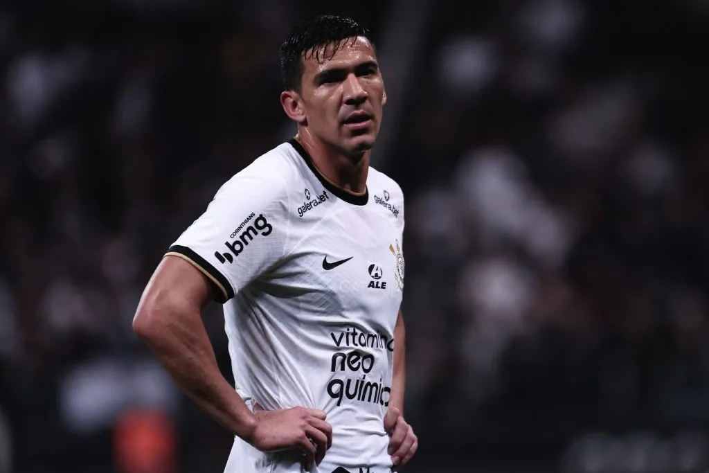 Balbuena jogador do Corinthians durante partida contra o Fluminense no estadio Arena Corinthians pelo campeonato Copa do Brasil 2022. Foto: Ettore Chiereguini/AGIF