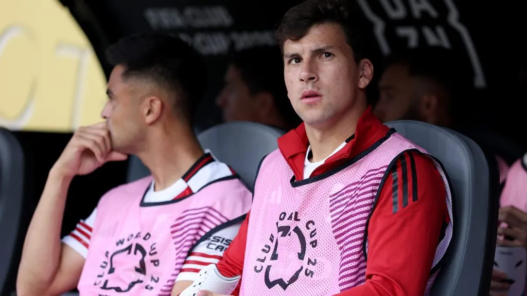 SEATTLE, WASHINGTON – JUNE 25: Gonzalo Tapia #19 of CA River Plate looks on from the bench prior to the FIFA Club World Cup 2025 group E match between FC Internazionale Milano and CA River Plate at Lumen Field on June 25, 2025 in Seattle, Washington. (Photo by Buda Mendes/Getty Images)