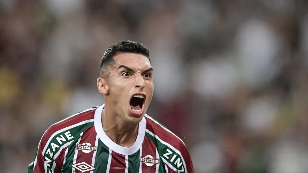 Kevin Serna jogador do Fluminense comemora seu gol, Foto: Thiago Ribeiro/AGIF
