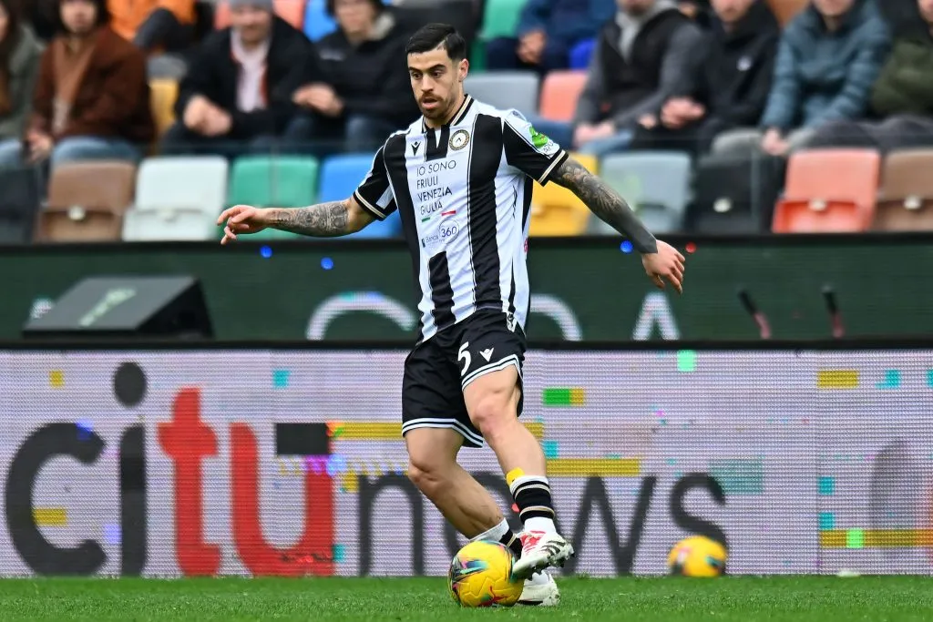 Martín Payero em campo pela Udinese. (Photo by Alessandro Sabattini/Getty Images)