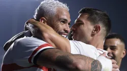 Luciano, jogador do São Paulo, comemora seu gol durante partida contra o Corinthians no estadio Morumbi pelo campeonato Brasileiro A 2025. Foto: Marcello Zambrana/AGIF