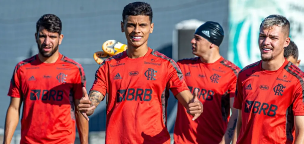 Richard Ríos pelo Flamengo. Foto: Reprodução