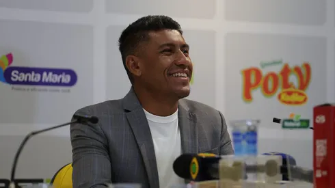 Paulinho durante sua apresentação oficial como coordenador tecnico do Mirassol em coletiva de imprensa realizada no CT do Mirassol. Foto: Pedro Zacchi/AGIF