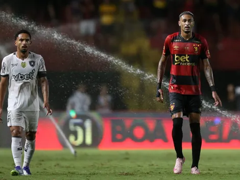 Sistema de irrigação interrompe ataque do Botafogo diante do Sport