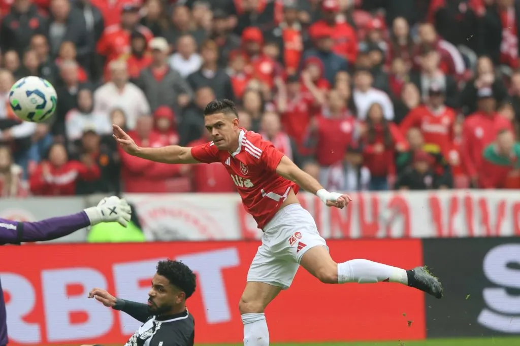 Rafael Borré, camisa 19, do Internacional teve atuação essencial na vitória contra o Ceará na Casa do Povo. Foto: Ricardo Duarte/Internacional