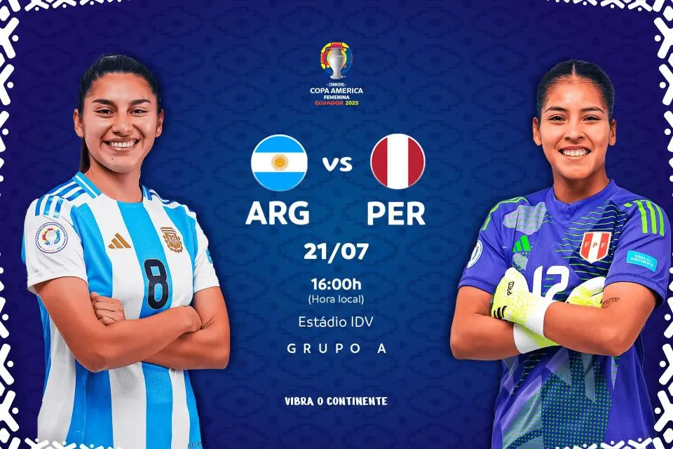 Argentina e Peru se enfrentam na rodada pela Copa América. Foto: Divulgação/Copa América