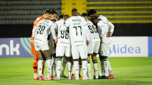 Jogadores do Vasco antes do duelo contra o Independiente del Valle-EQU. Foto: Matheus Lima/Vasco.