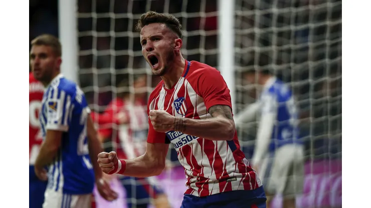 Saul em ação no Atlético de Madrid (Photo by Gonzalo Arroyo Moreno/Getty Images) *** Local Caption ***Saul Niguez