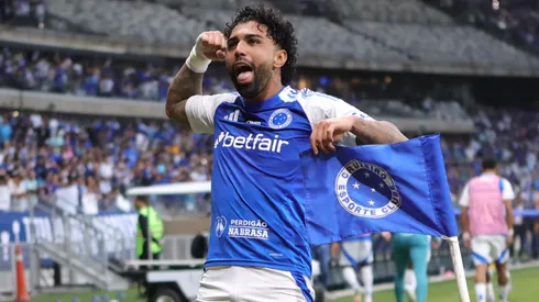 Gabigol comemorando pelo Cruzeiro contra o Juventude - Foto: Gilson Lobo/AGIF