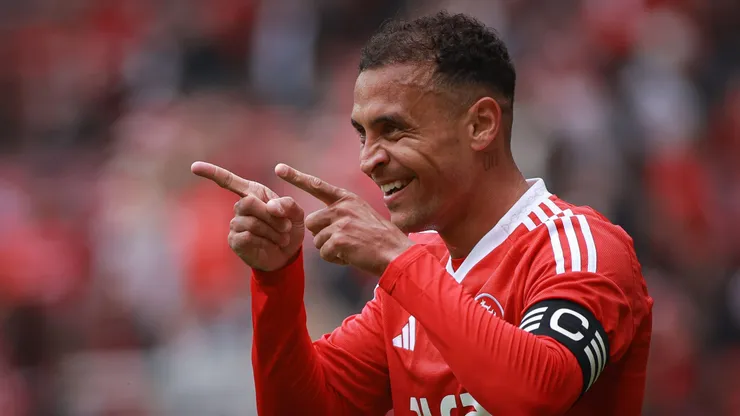 Alan Patrick jogador do Internacional comemora seu gol durante partida contra o Ceara no estadio Beira-Rio. Foto: Maxi Franzoi/AGIF