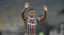 Jhon Arias jogador se despede como jogador do Fluminense durante partida contra o Cruzeiro no estadio Maracana pelo campeonato Brasileiro A 2025. Foto: Thiago Ribeiro/AGIF