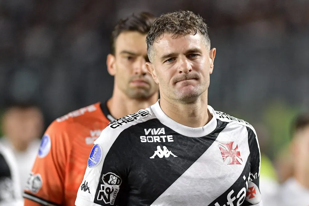 Vegetti jogador do Vasco durante partida contra o Lanus no estadio Sao Januario pelo campeonato Copa Sul-americana 2025. Foto: Thiago Ribeiro/AGIF