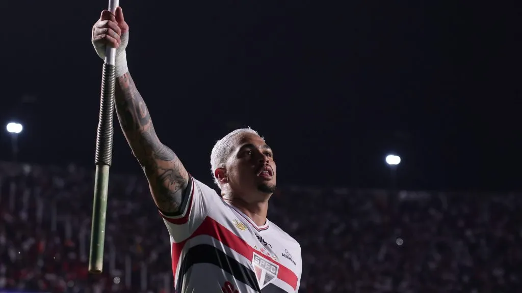 Luciano jogador do Sao Paulo comemora seu gol, Foto: Ettore Chiereguini/AGIF
