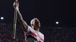 Luciano jogador do Sao Paulo comemora seu gol durante partida contra o Corinthians no estadio Morumbi pelo campeonato Brasileiro A 2025. Foto: Ettore Chiereguini/AGIF