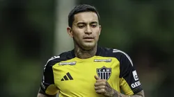 Dudu em treino na Cidade do Galo. Nova determinação do STJD sobre punição foi anunciada