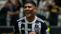 Zaracho comemorando gol pelo Atlético-MG em jogo contra o Sport, na Arena MRV, pela Copa do Brasil 2024.