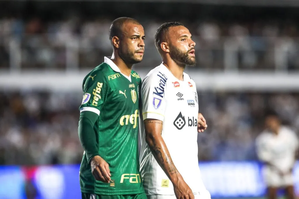Foto: Reinaldo Campos/AGIF – Mayke com a camisa do Palmeiras durante jogo contra o Santos.