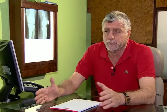 Médico do Flamengo, José Luiz Runco. (Foto: Reprodução/ Sportv)
