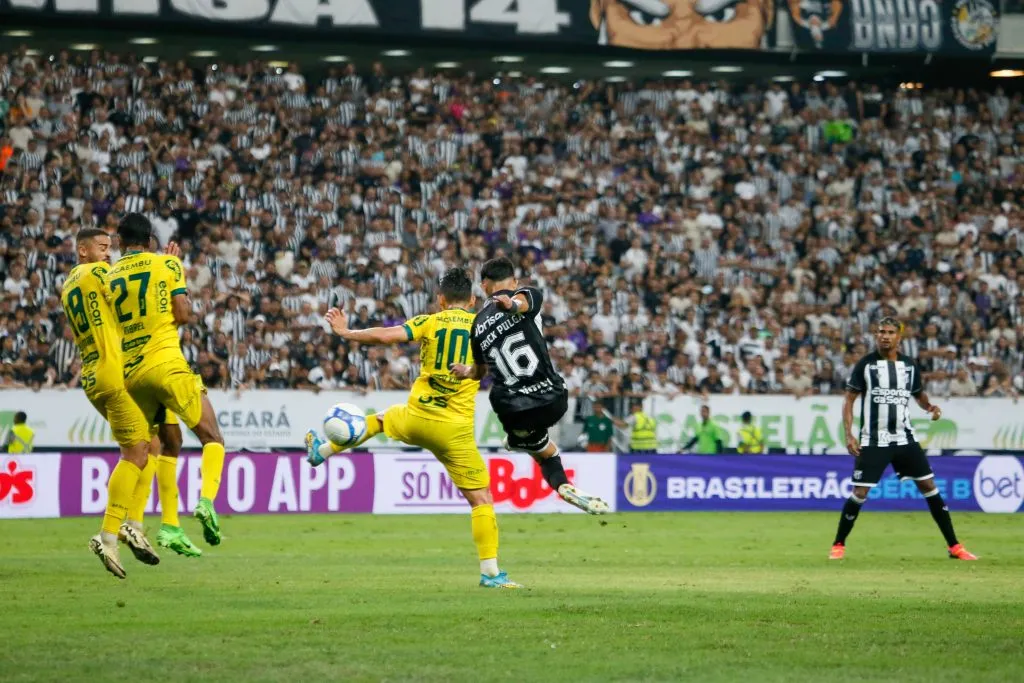 CE – FORTALEZA – 17/08/2024 – BRASILEIRO B 2024, CEARA X MIRASSOL – pulga jogador do Ceara durante partida contra o Mirassol no estadio Arena Castelao pelo campeonato Brasileiro B 2024. Foto: Baggio Rodrigues/AGIF